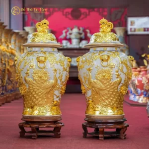 Chóe Thờ Men Rạn Dát Vàng Bát Tràng