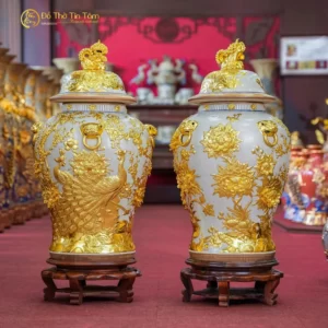 Chóe Thờ Men Rạn Dát Vàng Bát Tràng