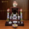 Đồ Thờ Thần Tài- Thổ Địa Men Lam Vẽ Vàng