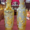 Đôi Lộc Bình Phúc Lộc Thọ Dát Vàng Bát Tràng