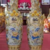 Lục Bình Phúc Đức Men Rạn Vẽ Vàng Bát Tràng