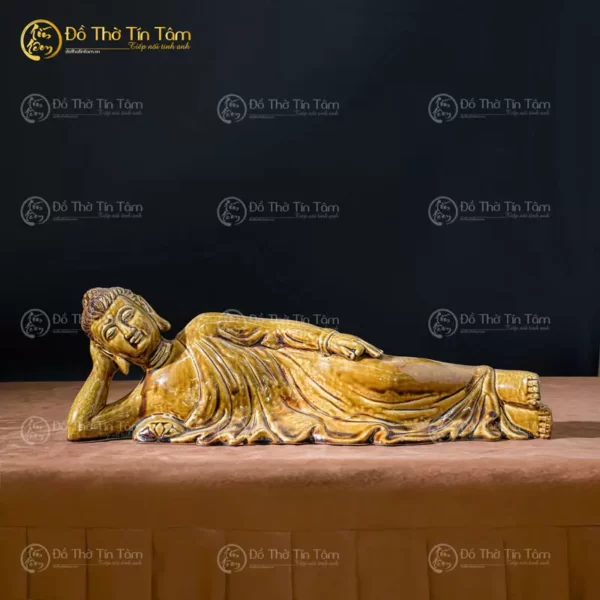 Tượng Phật Cát Tường Bát Tràng Men Hoàng Thổ