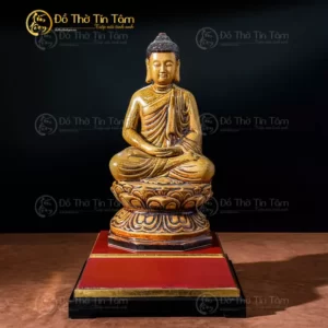 Tượng Phật Thích Ca Bát Tràng Màu Hoàng Thổ