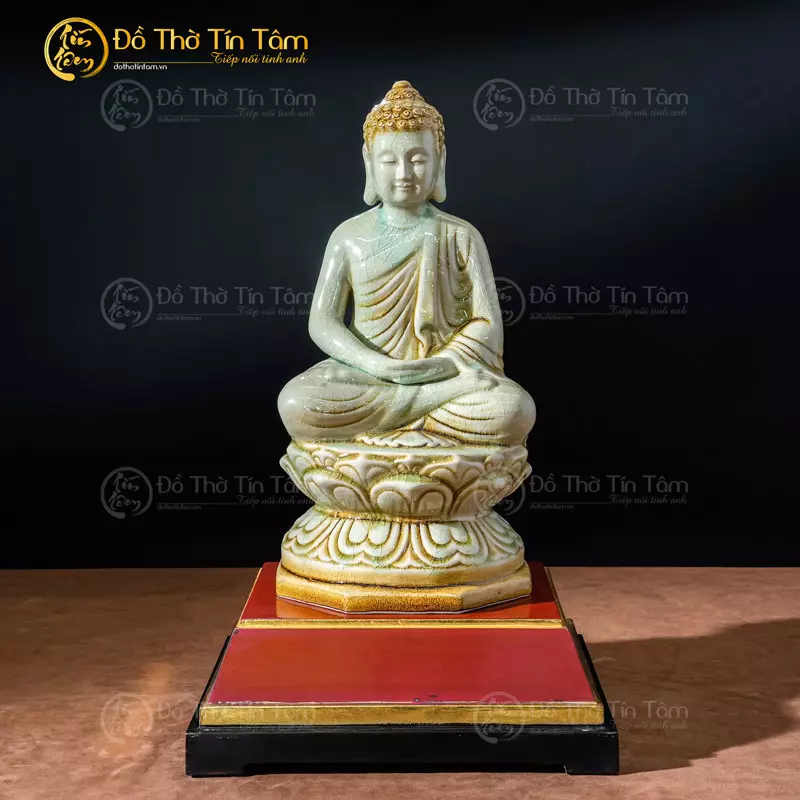 Tượng Phật Thích Ca Men Ngọc Bát Tràng