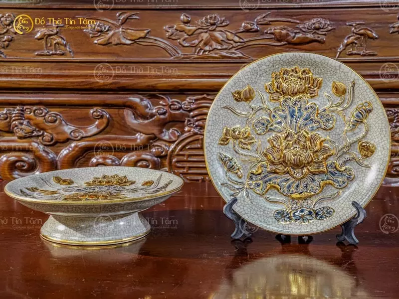 mâm bồng bộ đồ thờ phật
