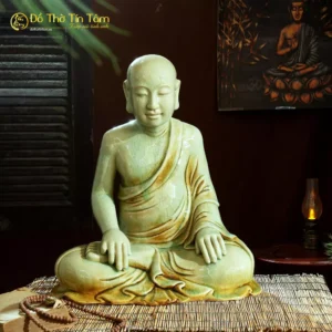 Tượng Phật hoàng Trần Nhân Tông men bạch ngọc
