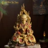 Tượng Bồ tát Thích Quảng Đức gốm Bát Tràng màu đỏ