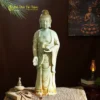 Tượng A di đà gốm Bát Tràng men bạch ngọc đẹp