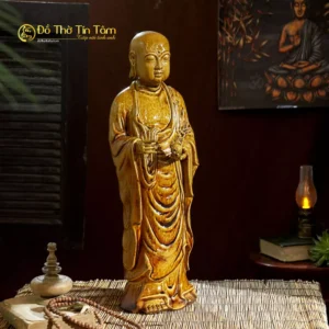 Tượng Địa Tạng Vương Bồ Tát đứng gốm Bát Tràng