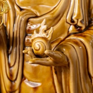Tượng Bồ Tát Địa Tạng Men Hoàng Thổ