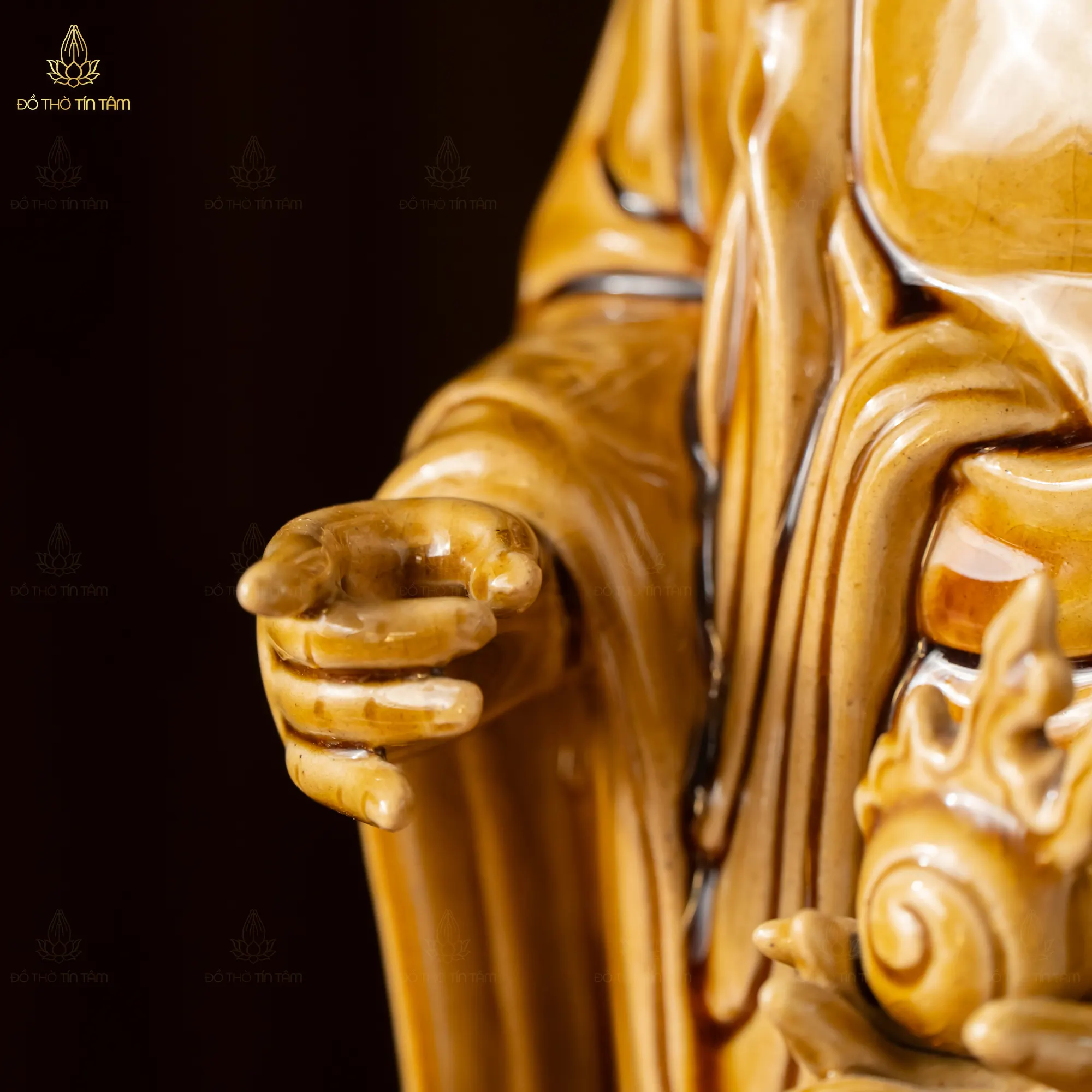 Tượng Bồ Tát Địa Tạng Men Hoàng Thổ - 6 Tượng Bồ Tát Địa Tạng Men Hoàng Thổ