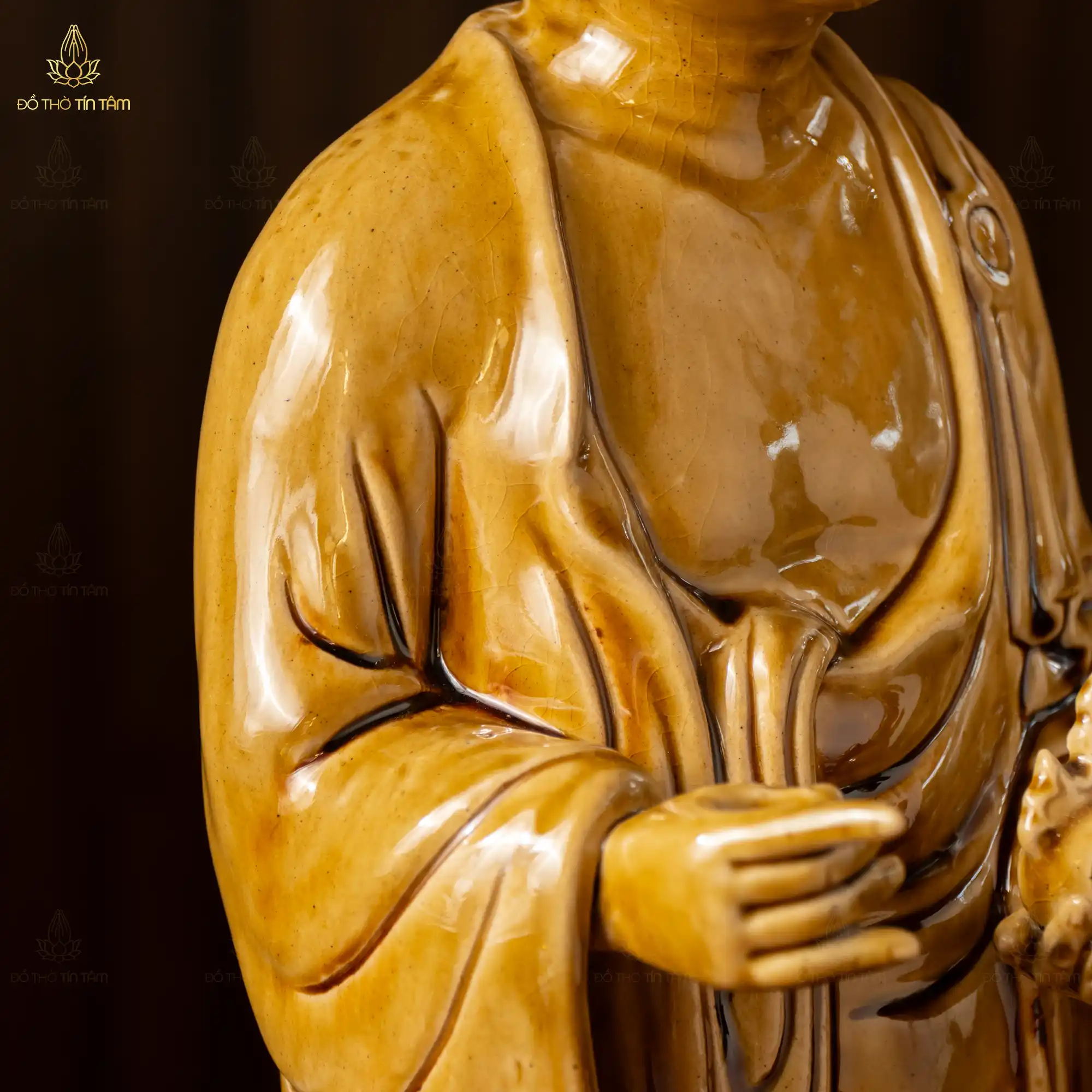 Tượng Bồ Tát Địa Tạng Men Hoàng Thổ - 9 Tượng Bồ Tát Địa Tạng Men Hoàng Thổ