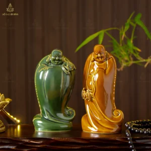 Tượng Phật Di Lặc Men Hoàng Thổ-