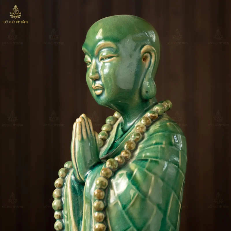 Tượng Phật Tịnh Nguyện Men Xanh Ngọc