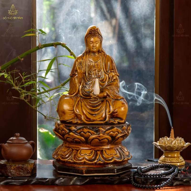 Tượng Quan Âm Bồ Tát Tọa Sen