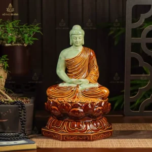 Bộ Tượng Gốm Sa Bà A Nan Ca Diếp Tọa Sen