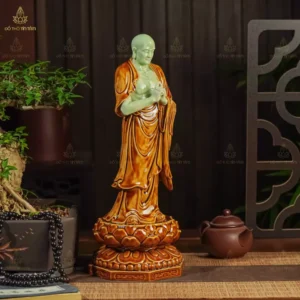 Bộ Tượng Gốm Sa Bà A Nan Ca Diếp Tọa Sen