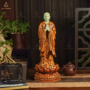 Bộ Tượng Gốm Sa Bà A Nan Ca Diếp Tọa Sen