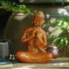 Tượng Phật An Nhiên Hoan Hỷ Men Hoàng Thổ