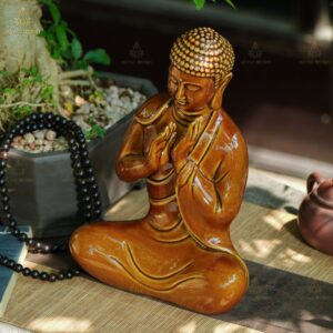 Tượng Phật An Nhiên Hoan Hỷ Men Hoàng Thổ