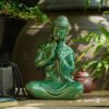 Tượng Phật An Nhiên Hoan Hỷ Men Xanh Lá