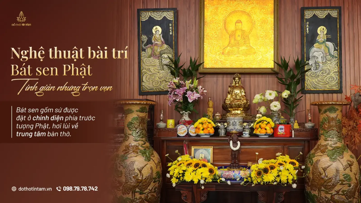 Bát sen tắm Phật Tín Tâm